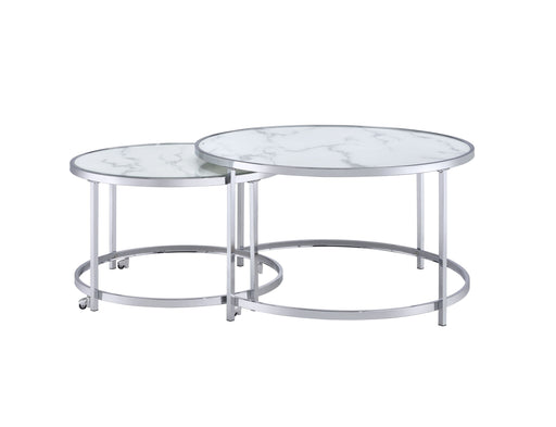Rayne - Nesting Cocktail Tables - White – Cocktail Tables by Steve Silver Furniture at Furniture Wholesale Plus , Nashville furniture store