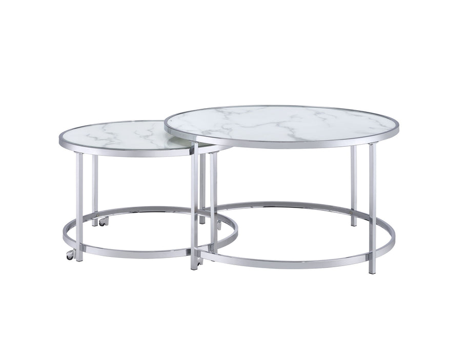 Rayne - Nesting Cocktail Tables - White – Cocktail Tables by Steve Silver Furniture at Furniture Wholesale Plus , Nashville furniture store