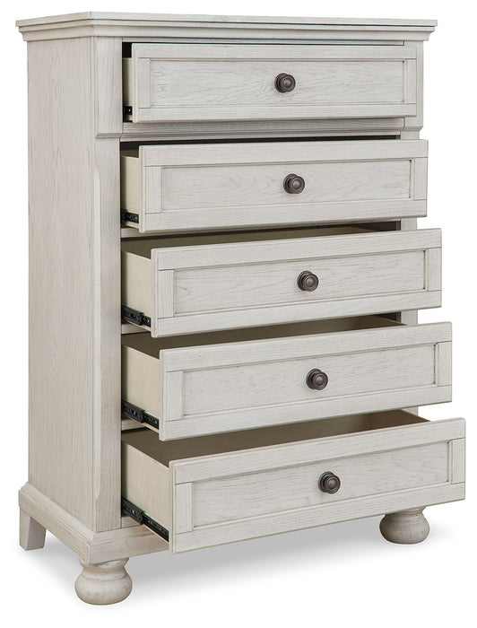 Robbinsdale - Five Drawer Chest - Youth - Antique White – Accent Chests by Signature Design by Ashley® at Furniture Wholesale Plus , Nashville furniture store