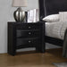 Briana - 2-Drawer Nightstand - Black – Accent Nightstands by CoasterEssence at Furniture Wholesale Plus , Nashville furniture store