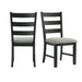 Martin - Dining Side Chair With Gray Fabric (Set of 2) - Black Finish – Chair Sets by Elements International at Furniture Wholesale Plus , Nashville furniture store
