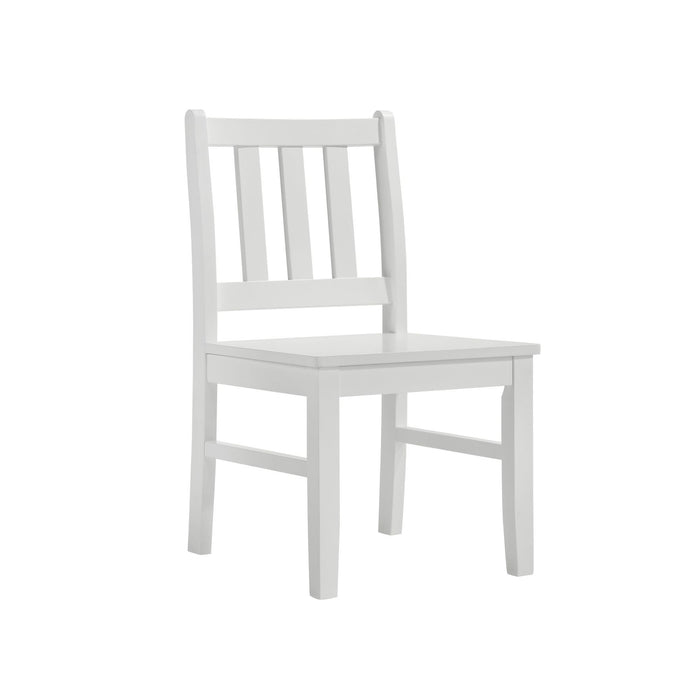 Travis Youth - 5 Piece Dining Set With Table And 4 Chairs - White – 5 Piece Dining Room Sets by Elements International at Furniture Wholesale Plus , Nashville furniture store