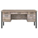 Samson - 4-Drawer Office Computer Desk - Weathered Oak - Premium Computer Desks from CoasterEveryday - Just $419! Shop now at Furniture Wholesale Plus  We are the best furniture store in Nashville, Hendersonville, Goodlettsville, Madison, Antioch, Mount Juliet, Lebanon, Gallatin, Springfield, Murfreesboro, Franklin, Brentwood