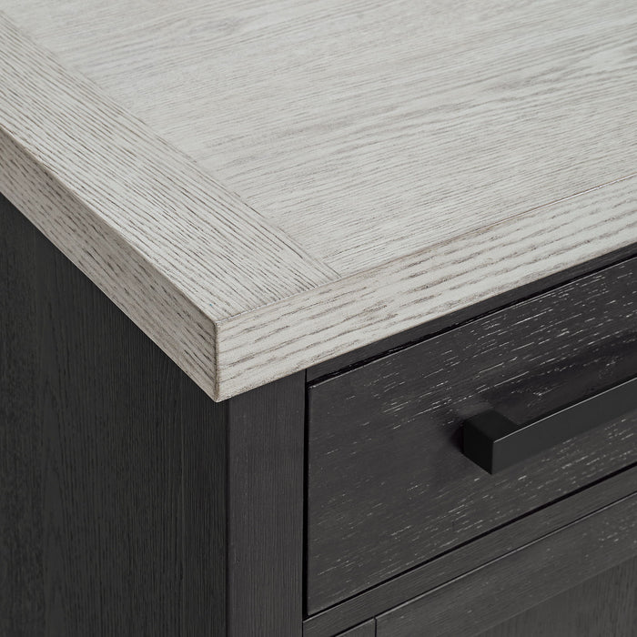 Axel - Server - Light Gray / Espresso – Servers by Elements International at Furniture Wholesale Plus , Nashville furniture store