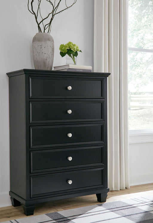 Lanolee - Black - Five Drawer Chest - Premium Accent Chests from Signature Design by Ashley® - Just $618! Shop now at Furniture Wholesale Plus  We are the best furniture store in Nashville, Hendersonville, Goodlettsville, Madison, Antioch, Mount Juliet, Lebanon, Gallatin, Springfield, Murfreesboro, Franklin, Brentwood