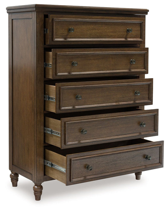 Sturlayne - Five Drawer Chest - Brown – Accent Chests by Benchcraft® at Furniture Wholesale Plus , Nashville furniture store
