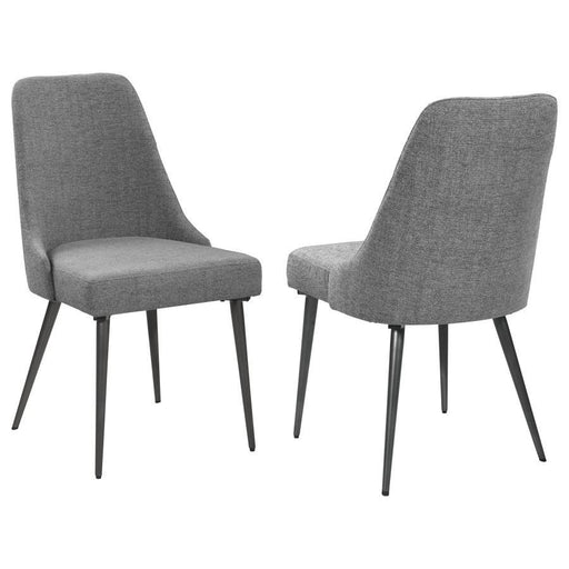 Alan - Fabric Upholstered Dining Side Chair (Set of 2) - Gray - Premium Chair Sets from CoasterEssence - Just $319! Shop now at Furniture Wholesale Plus  We are the best furniture store in Nashville, Hendersonville, Goodlettsville, Madison, Antioch, Mount Juliet, Lebanon, Gallatin, Springfield, Murfreesboro, Franklin, Brentwood