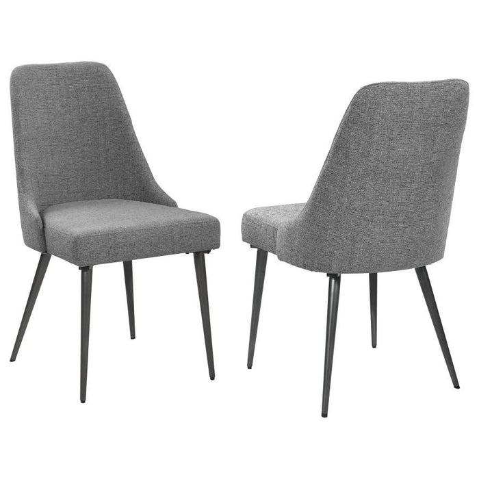 Alan - Fabric Upholstered Dining Side Chair (Set of 2) - Gray - Premium Chair Sets from CoasterEssence - Just $319! Shop now at Furniture Wholesale Plus  We are the best furniture store in Nashville, Hendersonville, Goodlettsville, Madison, Antioch, Mount Juliet, Lebanon, Gallatin, Springfield, Murfreesboro, Franklin, Brentwood