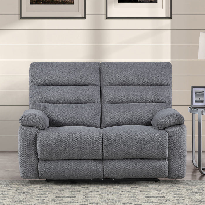 Cozy - Manual Recliner Loveseat - Gray – Reclining Loveseats by Steve Silver Furniture at Furniture Wholesale Plus , Nashville furniture store