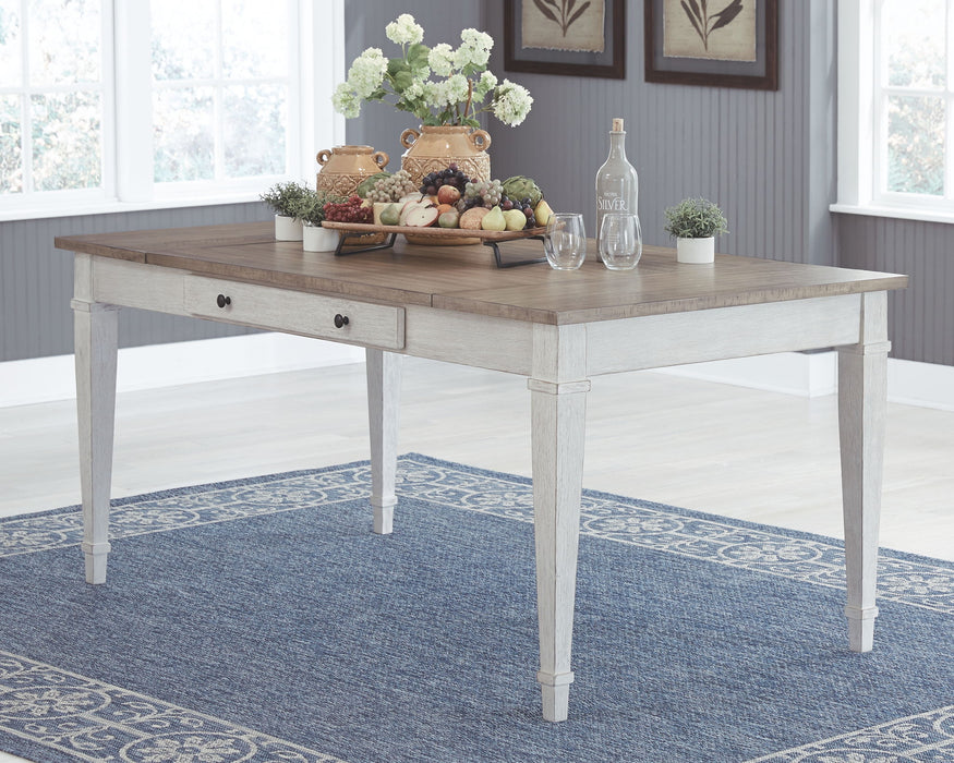Skempton - RECT DRM Table w/Storage - White – Dining Tables by Signature Design by Ashley® at Furniture Wholesale Plus , Nashville furniture store