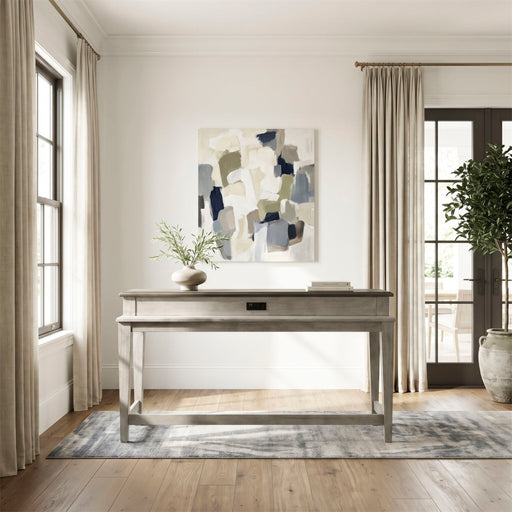 Heartland - Console Bar Table - Antique White / Tobacco Tops – Console Tables by Liberty Furniture at Furniture Wholesale Plus , Nashville furniture store