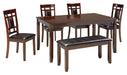 Bennox - Dining Room Table Set (Set of 6) - Brown – 6 Piece Dining Room Sets by Signature Design by Ashley® at Furniture Wholesale Plus , Nashville furniture store