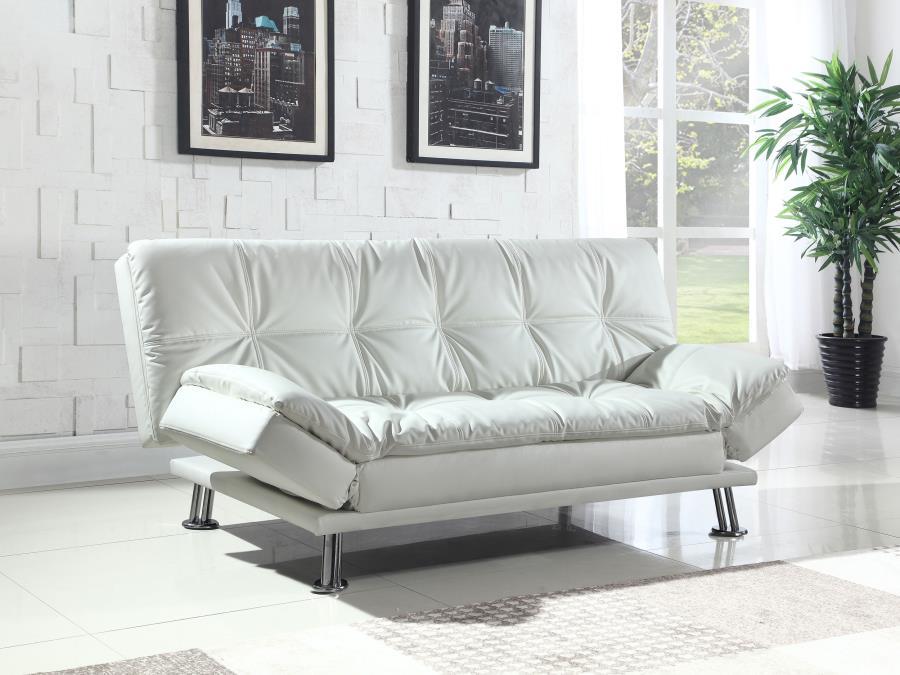 Dilleston - Upholstered Tufted Convertible Sofa Bed – Futon Sofas by CoasterEssence at Furniture Wholesale Plus , Nashville furniture store