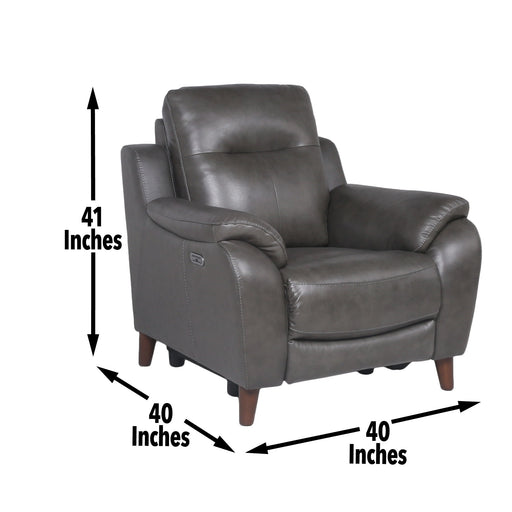 Trento - Dual Power Recliner - Charcoal – Reclining Chairs by Steve Silver Furniture at Furniture Wholesale Plus , Nashville furniture store