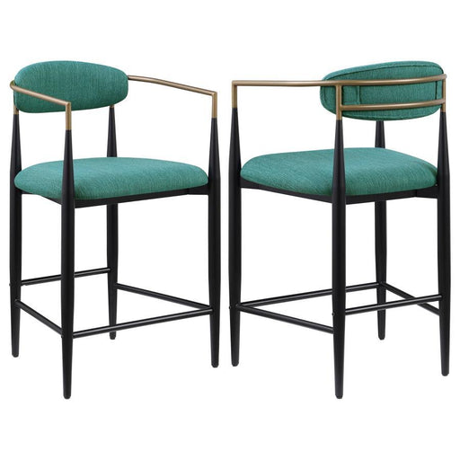 Tina - Metal Counter Height Bar Stool With Upholstered Back And Seat (Set of 2) - Premium Stool Sets from Coaster Fine Furniture - Just $419! Shop now at Furniture Wholesale Plus  We are the best furniture store in Nashville, Hendersonville, Goodlettsville, Madison, Antioch, Mount Juliet, Lebanon, Gallatin, Springfield, Murfreesboro, Franklin, Brentwood