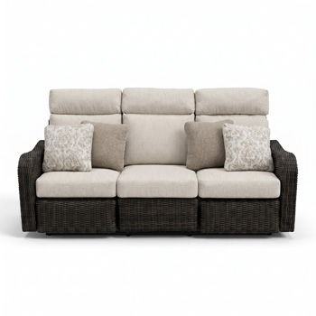 Mission Beach - Sofa Recliner With Cushion - Brown / Beige – Reclining Sofas by Signature Design by Ashley® at Furniture Wholesale Plus , Nashville furniture store