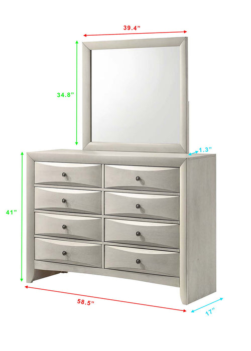 Emily - Dresser 8 Drawers - White – Dressers by Crown Mark at Furniture Wholesale Plus , Nashville furniture store