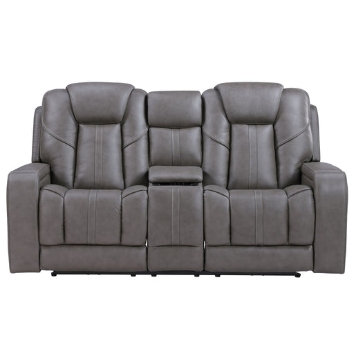 Daniel - 3 Piece Triple-Power Leather Reclining Set - Gray – 3 Piece Living Room Sets by Steve Silver Furniture at Furniture Wholesale Plus , Nashville furniture store