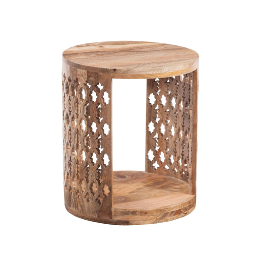 Brinley - Round End Table - Light Brown – End Tables by Steve Silver Furniture at Furniture Wholesale Plus , Nashville furniture store