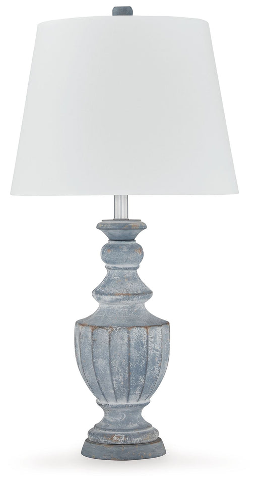 Cylerick - Terracotta Table Lamp - Antique Blue – Table Lamps by Signature Design by Ashley® at Furniture Wholesale Plus , Nashville furniture store