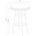 Retro - Round 30" 1950's Bistro Pub Height Bar Table – Bar Tables by CoasterEveryday at Furniture Wholesale Plus , Nashville furniture store