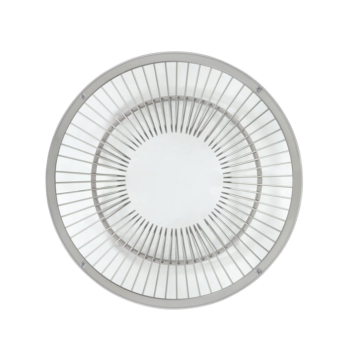 Lavinia - Chrome End Table - White – End Tables by Elements International at Furniture Wholesale Plus , Nashville furniture store