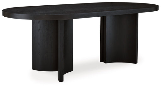 Rowanbeck - Oval Dining Room Table - Black – Dining Tables by Signature Design by Ashley® at Furniture Wholesale Plus , Nashville furniture store