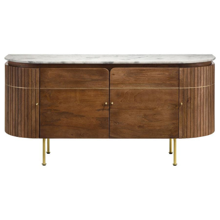 Ortega - 4 Door Marble Top Sideboard Buffet Cabinet - Natural – Buffets by CoasterElevations at Furniture Wholesale Plus , Nashville furniture store