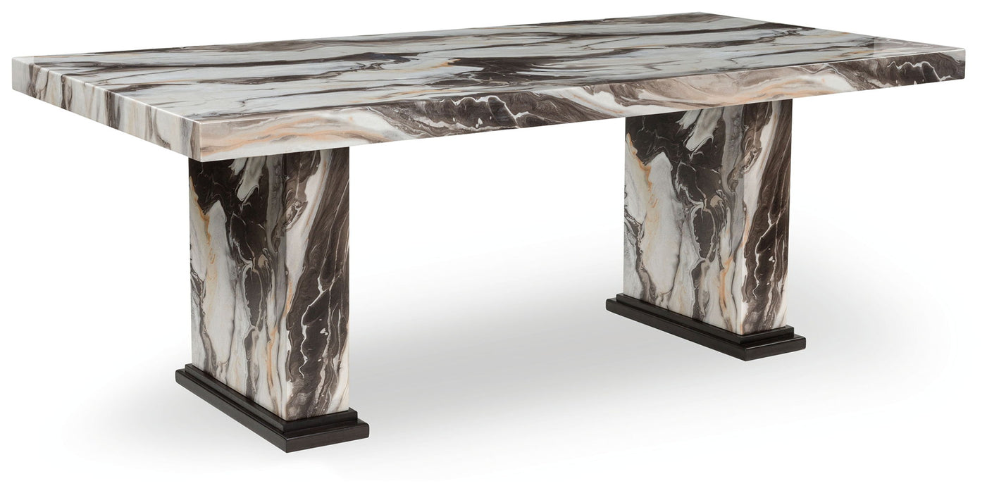 Jeshina - Dining Table - Dark Brown / Beige – Dining Tables by Signature Design by Ashley® at Furniture Wholesale Plus , Nashville furniture store