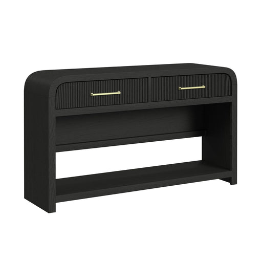 Ridgemont - Sofa Table With Bottom Shelf - Black With Grain – Sofa Tables by Elements International at Furniture Wholesale Plus , Nashville furniture store