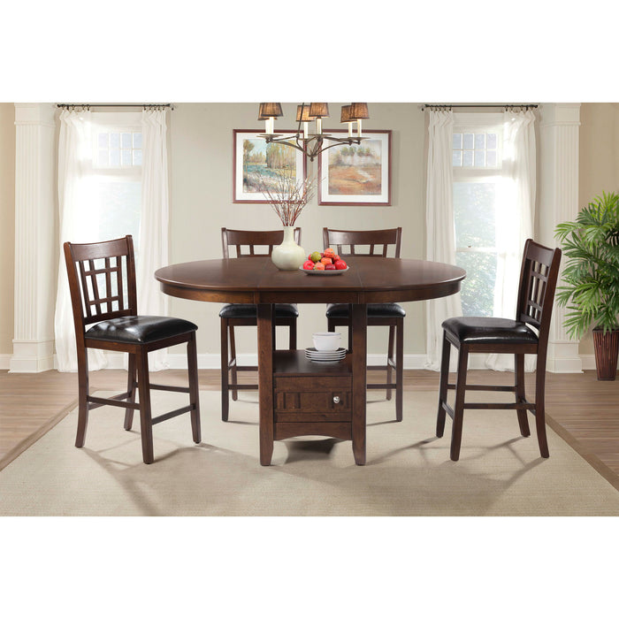 Max - Pub 5 Piece Dining Set - Walnut – 5 Piece Dining Room Sets by Elements International at Furniture Wholesale Plus , Nashville furniture store