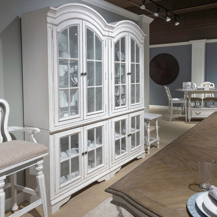 Magnolia Manor - Display Cabinet - Antique White – Display Cabinets by Liberty Furniture at Furniture Wholesale Plus , Nashville furniture store