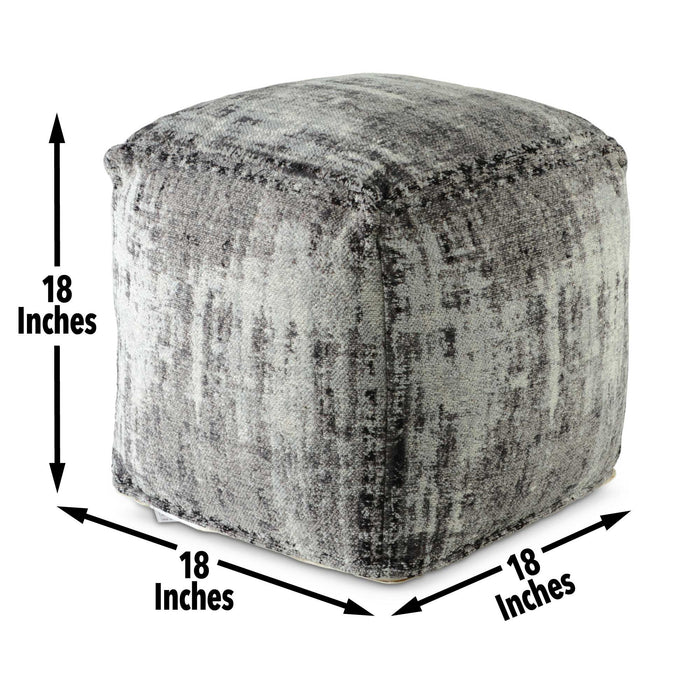 Hazel - Square Pouf - Dark Gray - Premium Accent Poufs from Steve Silver Furniture - Just $109! Shop now at Furniture Wholesale Plus  We are the best furniture store in Nashville, Hendersonville, Goodlettsville, Madison, Antioch, Mount Juliet, Lebanon, Gallatin, Springfield, Murfreesboro, Franklin, Brentwood