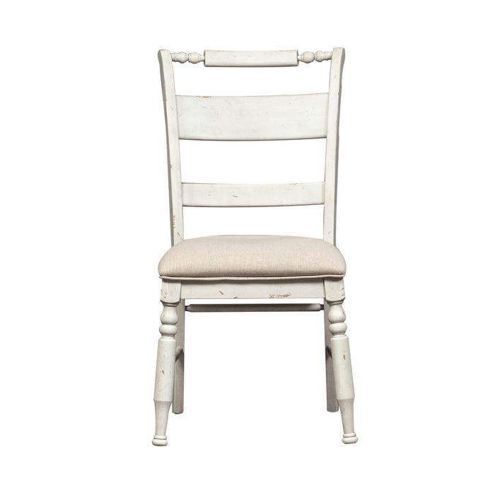 Whitney - Slat Back Side Chair - Antique Linen / Weathered Gray – Side Chairs by Liberty Furniture at Furniture Wholesale Plus , Nashville furniture store