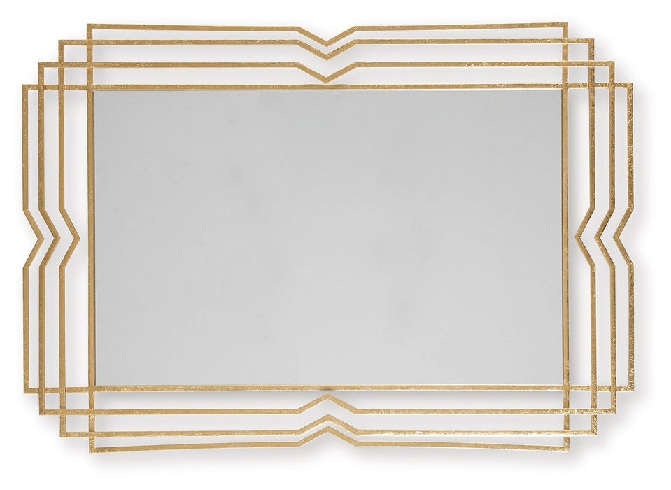 Claybrook - Accent Mirror - Gold Finish – Accent Mirrors by Signature Design by Ashley® at Furniture Wholesale Plus , Nashville furniture store