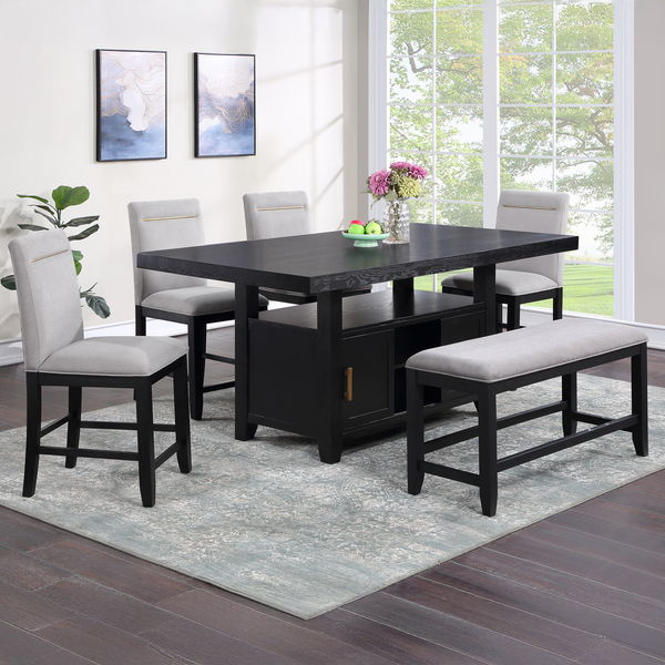 Yves - Counter Height Dining Room Set – 5 Piece Dining Room Sets by Steve Silver Furniture at Furniture Wholesale Plus , Nashville furniture store