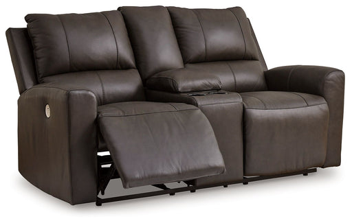 Boxmere - Dbl Power Reclining Loveseat with Console - Storm – Reclining Loveseats by Signature Design by Ashley® at Furniture Wholesale Plus , Nashville furniture store
