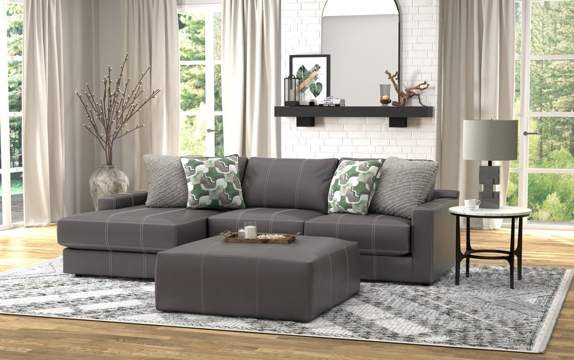 Minori - Italian Leather Sofa / Chaise And Cocktail Ottoman – 2 Piece Living Room Sets by Jackson at Furniture Wholesale Plus , Nashville furniture store