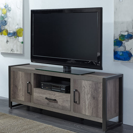 Tanners Creek - Entertainment TV Stand - Dark Gray – TV Stands by Liberty Furniture at Furniture Wholesale Plus , Nashville furniture store