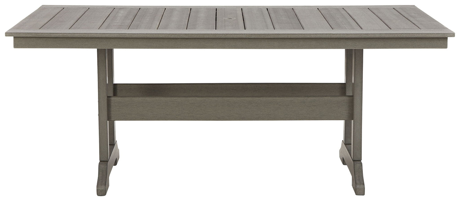Visola - RECT Dining Table w/Umb OPT - Gray – Dining Tables by Signature Design by Ashley® at Furniture Wholesale Plus , Nashville furniture store