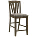 Canfield - Counter Height Dining Side Chair (Set of 2) - Brown – Chair Sets by Coaster Fine Furniture at Furniture Wholesale Plus , Nashville furniture store
