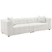 Everly - Boucle Upholstered Extra Long Sofa - White – Stationary Sofas by Coaster Fine Furniture at Furniture Wholesale Plus , Nashville furniture store