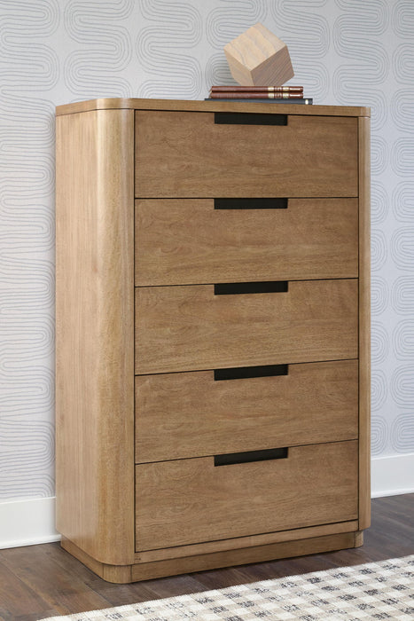 Pamaria - Five Drawer Chest - Light Brown – Accent Chests by Signature Design by Ashley® at Furniture Wholesale Plus , Nashville furniture store