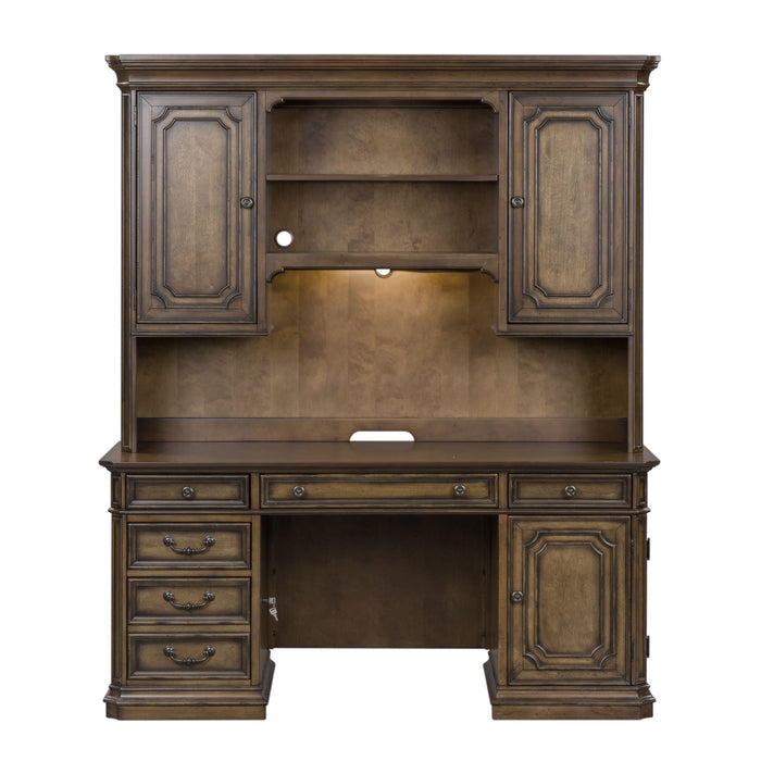 Amelia - Jr Executive Credenza Set - Antique Toffee – Credenzas & Hutches by Liberty Furniture at Furniture Wholesale Plus , Nashville furniture store