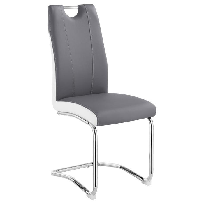Brooklyn - Upholstered Dining Side Chair (Set of 4) - Gray – Chair Sets by CoasterEssence at Furniture Wholesale Plus , Nashville furniture store