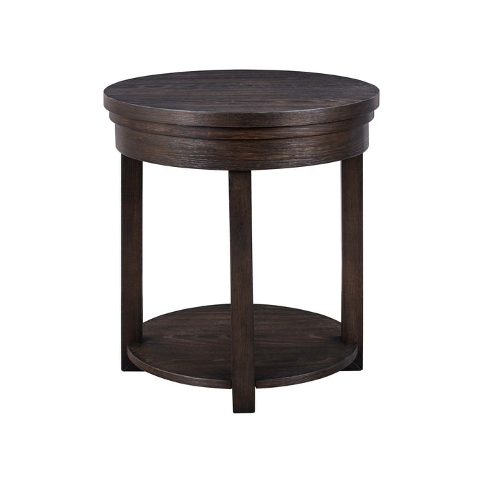 Weston - Round End Table - Peppercorn – End Tables by Liberty Furniture at Furniture Wholesale Plus , Nashville furniture store