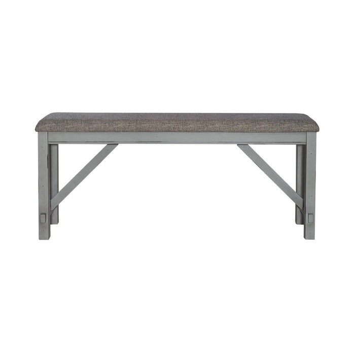 Newport - Counter Height Dining Bench - Smokey Gray / Carbon Gray – Counter Benches by Liberty Furniture at Furniture Wholesale Plus , Nashville furniture store