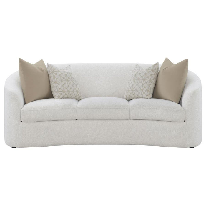 Rainn - Boucle Upholstered Sloped Arm Sofa Set – Stationary Sofas & Loveseats by CoasterEssence at Furniture Wholesale Plus , Nashville furniture store