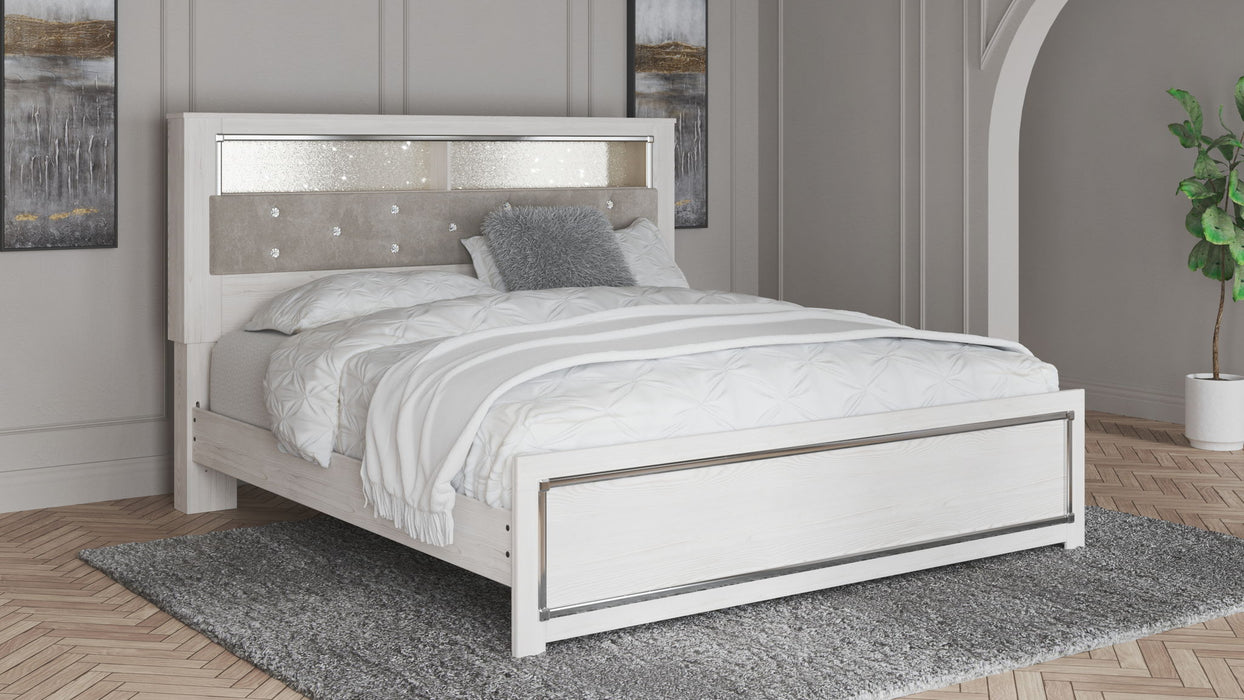 Altyra - King Bookcase Panel Bed - White – Storage Beds by Signature Design by Ashley® at Furniture Wholesale Plus , Nashville furniture store