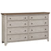 Farmhouse Reimagined - 8 Drawer Dresser - Antique White / Chestnut Tops – Dressers by Liberty Furniture at Furniture Wholesale Plus , Nashville furniture store